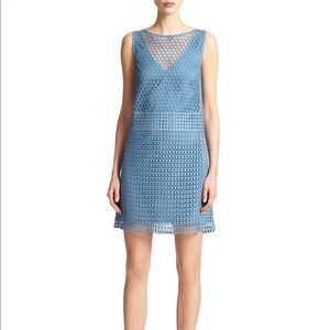 Tory Burch Blue Crescent Guipure Lace Dress